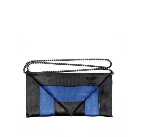 Clutch Black Blue with chain - Pekelharing