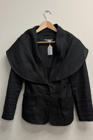 Puck & Hans - Zwart linnen Jasje (kl.18)