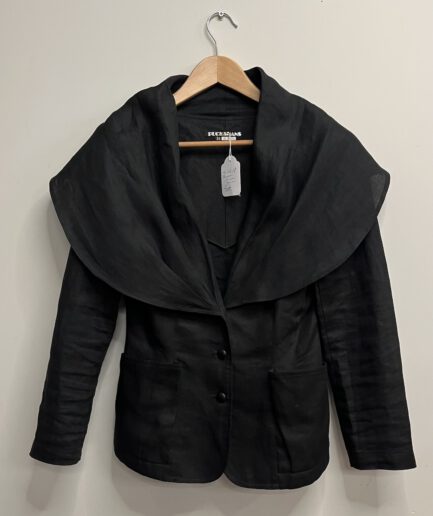 Puck & Hans - Zwart linnen Jasje (kl.18)