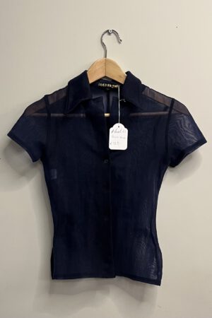 Puck & Hans - Blauwe doorschijnende blouse (kl.21)