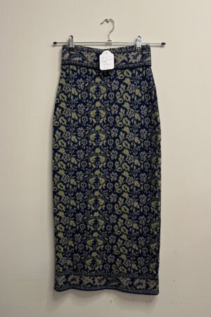 Jean Paul Gaultier - Gebreide donkerblauwe rok (kl.10)