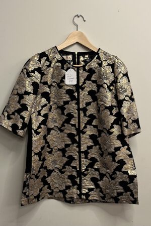 Marni - Goud zwart brokaat top (kl.2)