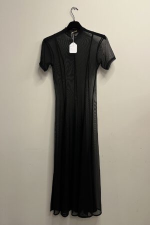 Puck & Hans - Zwart mesh lange jurk (kl.15)