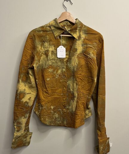 Puck & Hans - Tie-die blouse bruin geel (kl.2)