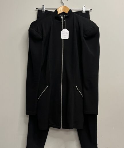 Puck & Hans - Zwart 2-delig wollen set, metalen ritsen (kl.1)