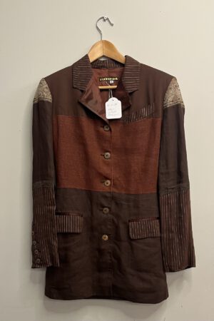 Puck & Hans - Colbert bruin patchwork (kl.24)