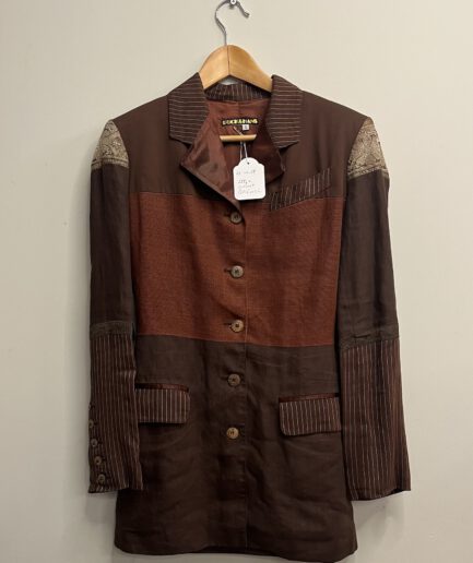 Puck & Hans - Colbert bruin patchwork (kl.24)