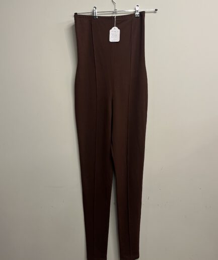 Puck & Hans - Bruine hoge stretch broek (kl.10)