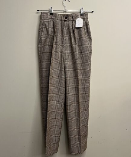 Thierry Mugler - Bruine pied-de-poule geruite pantalon (kl.21)