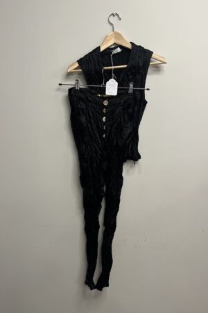 Puck & Hans - Zwart 2-delige set mousloze tap met broek (kl.6)