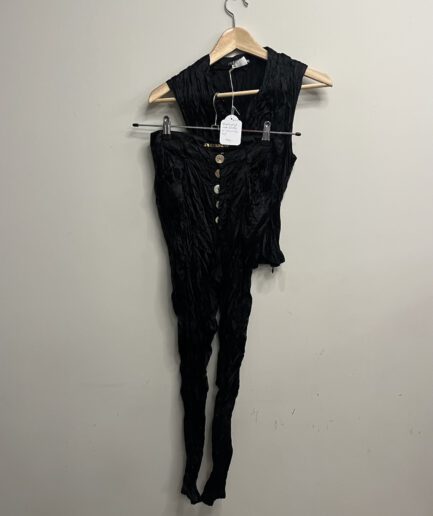 Puck & Hans - Zwart 2-delige set mousloze tap met broek (kl.6)