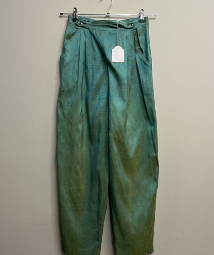 Puck & Hans - Groene goud zijden pantalon (kl.18)