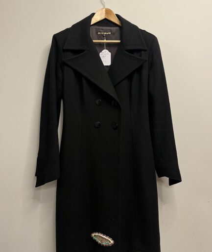 Puck & Hans - Zwarte wollen lange jas (kl.16)