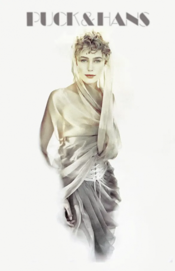 In the picture above: jersey body with attached mixed silk and metal changeant. Satin belt with attached silk chiffon. Picture by Toni Meneguzzo and styling Franciscus Ankoné for Avenue (1991).